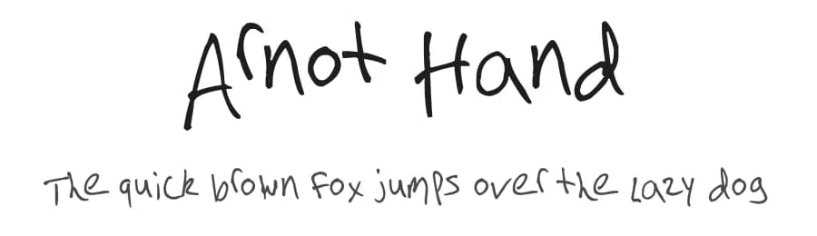 Arnot Hand by Nick Arnot β Script Handwritten Font