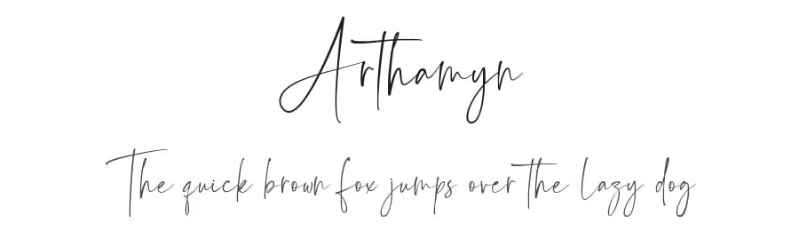 Arthamyn by RantautypeStudio — Script Handwritten Font