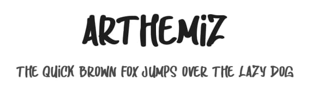 Arthemiz by Fontherapy — Script Handwritten Font
