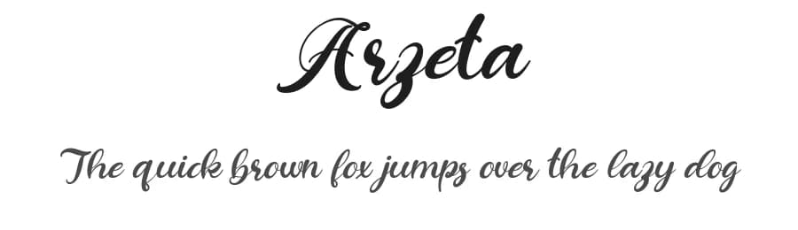 Arzeta by Vunira Design — Script Handwritten Font