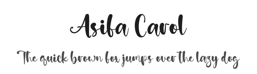 Asifa Carol by Kong Font — Script Handwritten Font