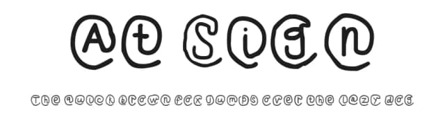 At Sign by JLH Fonts — Script Handwritten Font
