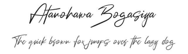 Atanohawa Bogasiya by Milea Sajojo — Script Handwritten Font