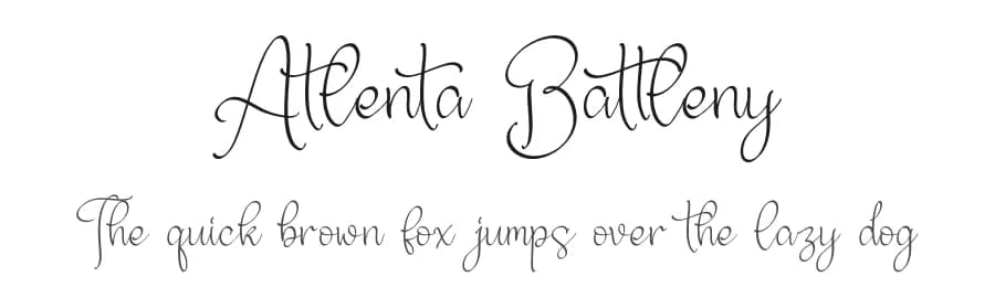 Atlenta Battleny by Letterena Studios — Script Handwritten Font