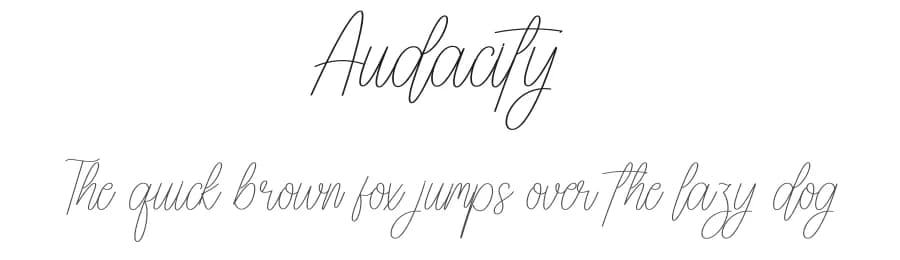 Audacity by Andi Moz — Script Handwritten Font