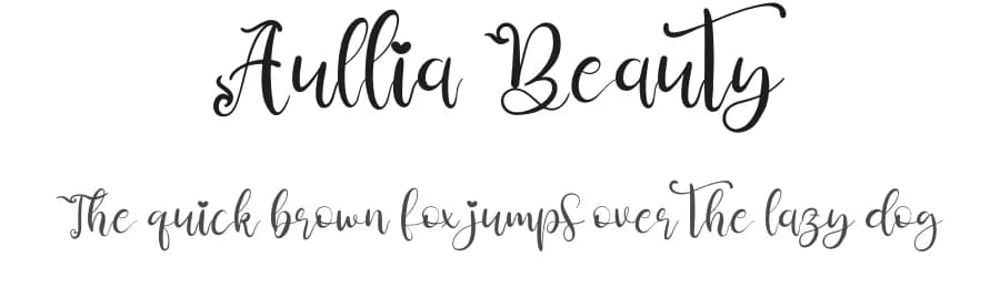 Aullia Beauty by Perspectype Studio - Letterena.com — Script Handwritten Font