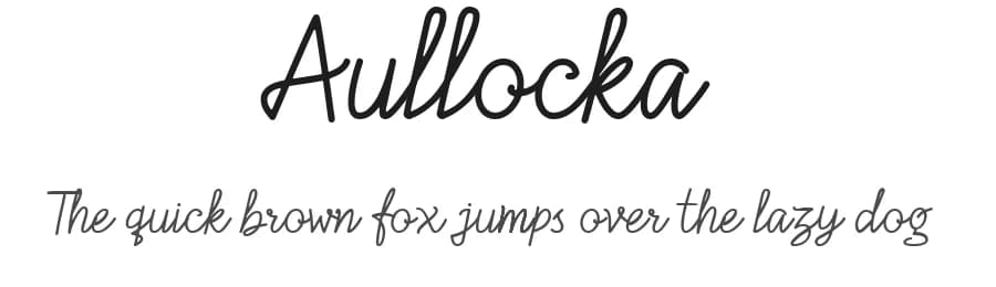 Aullocka by inst.ink!type â Script Handwritten Font