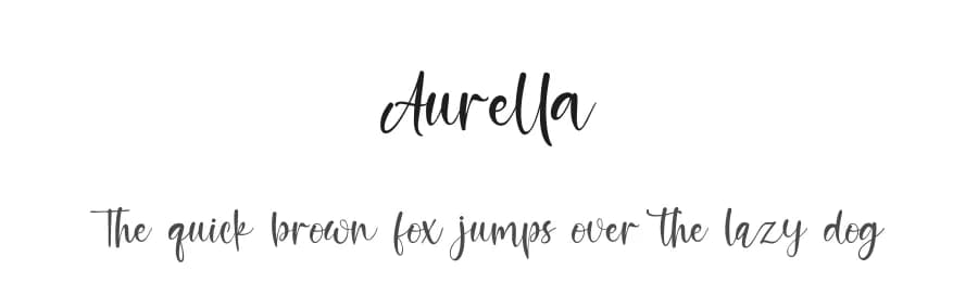 Aurella by Kong Font — Script Handwritten Font