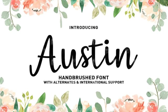 Austin Font by typehill — Script Handwritten Font
