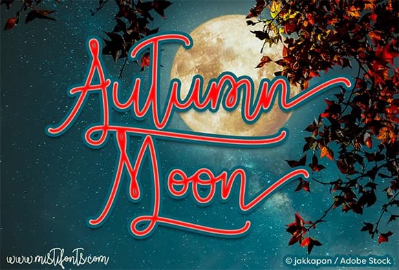 Autumn Moon Font by Misti β Script Handwritten Font