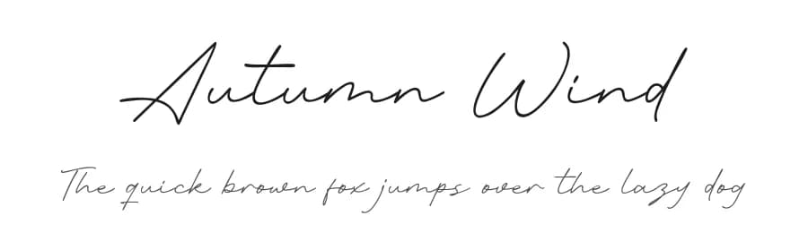 Autumn Wind by Khurasan — Script Handwritten Font