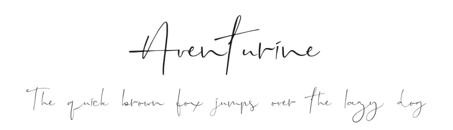 Aventurine by Lettering Mom — Script Handwritten Font