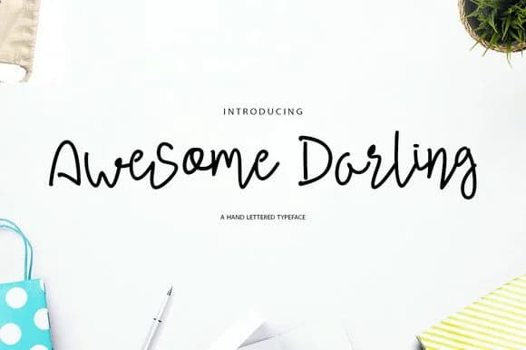 Awesome Darling Font by BONJOURTYPE — Script Handwritten Font