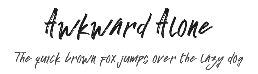 Awkward Alone by Azetype Studio — Script Handwritten Font