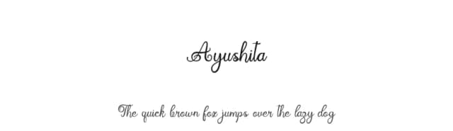 Ayushita by Sugiharto Art Studio — Script Handwritten Font