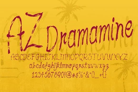 AZ Dramamine Font by Artistofdesign — Script Handwritten Font