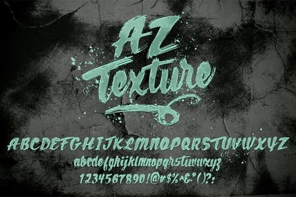 AZ Texture Font by Artistofdesign — Script Handwritten Font