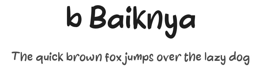 b Baiknya by wepfont.com — Script Handwritten Font