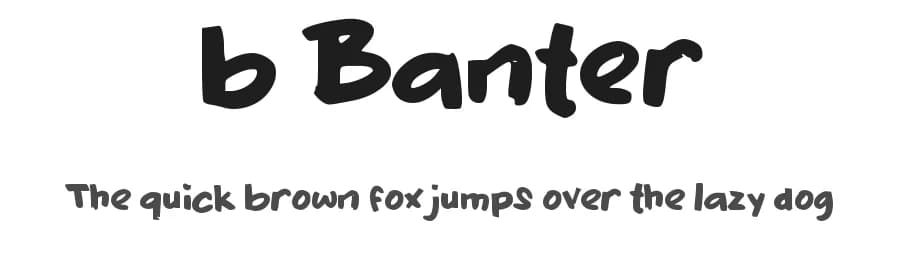 b Banter by wepfont.com — Script Handwritten Font