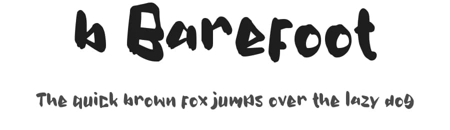 b Barefoot by wepfont.com — Script Handwritten Font