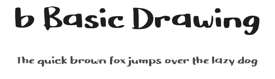 b Basic Drawing by wepfont.com — Script Handwritten Font