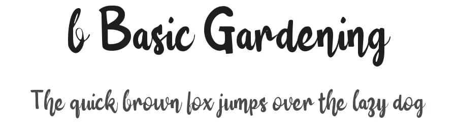 b Basic Gardening by wepfont.com — Script Handwritten Font