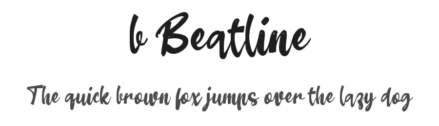 b Beatline by wepfont.com — Script Handwritten Font