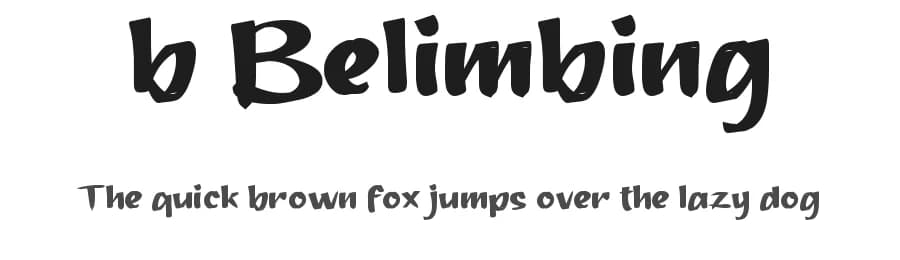 b Belimbing by wepfont.com — Script Handwritten Font