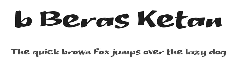 b Beras Ketan by wepfont.com — Script Handwritten Font