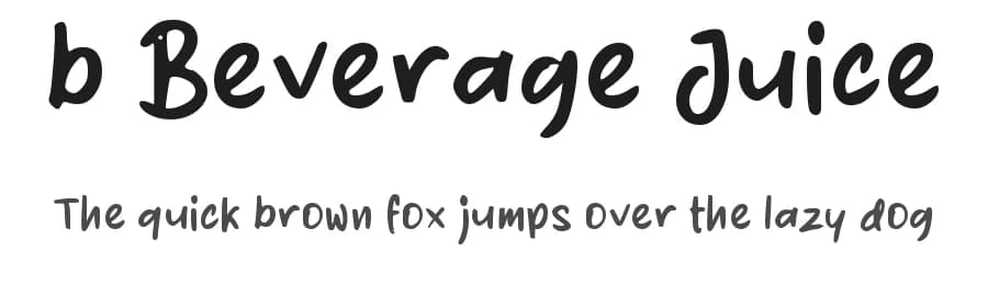 b Beverage Juice by wepfont.com — Script Handwritten Font