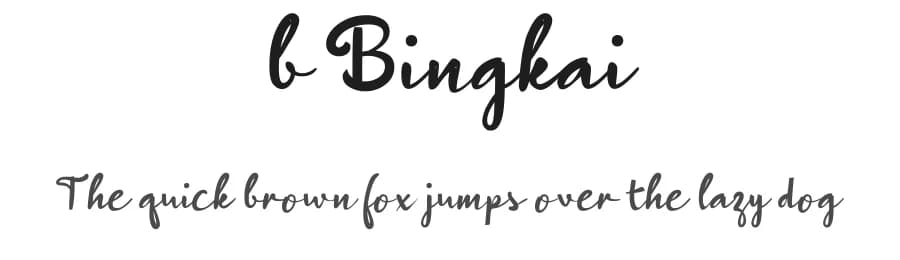b Bingkai by wepfont.com — Script Handwritten Font
