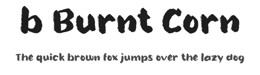 b Burnt Corn by wepfont.com — Script Handwritten Font