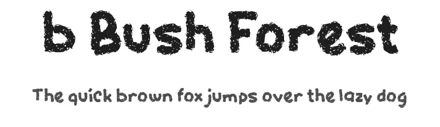 b Bush Forest by wepfont.com — Script Handwritten Font