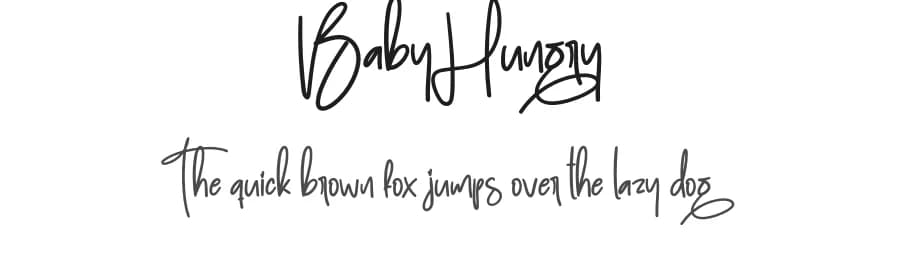 Baby Hungry by Scratchones — Script Handwritten Font