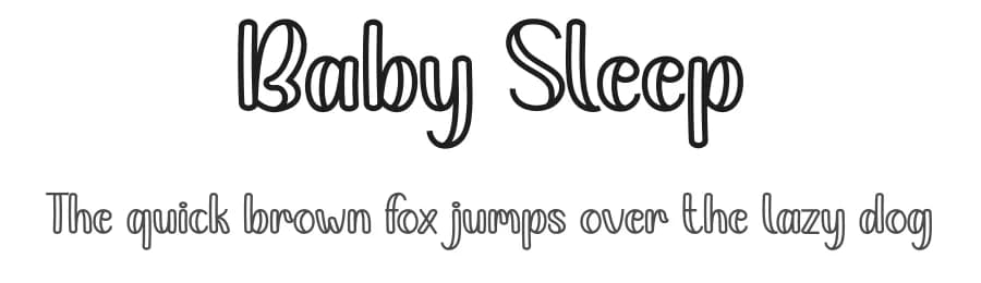 Baby Sleep by Andi Moz — Script Handwritten Font