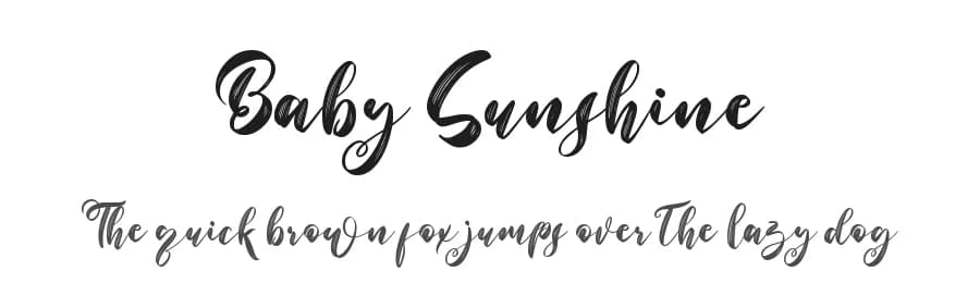 Baby Sunshine by Sarif Letter — Script Handwritten Font