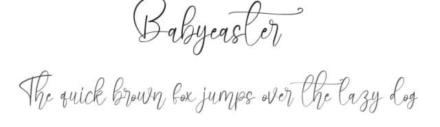 Babyeaster by Micro Andi — Script Handwritten Font