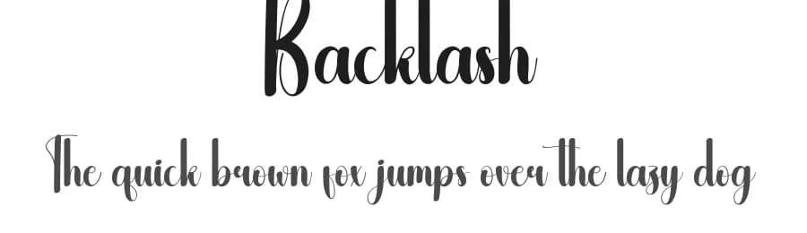 Backlash by Andi Moz — Script Handwritten Font