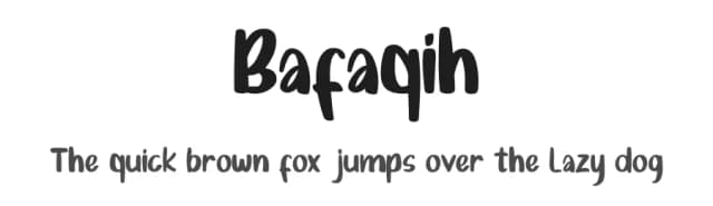 Bafaqih by Moch Zaenal Abidin — Script Handwritten Font