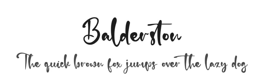 Balderston by Kong Font — Script Handwritten Font
