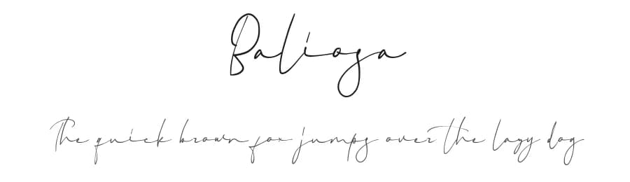 Baliosa by InspiraType — Script Handwritten Font