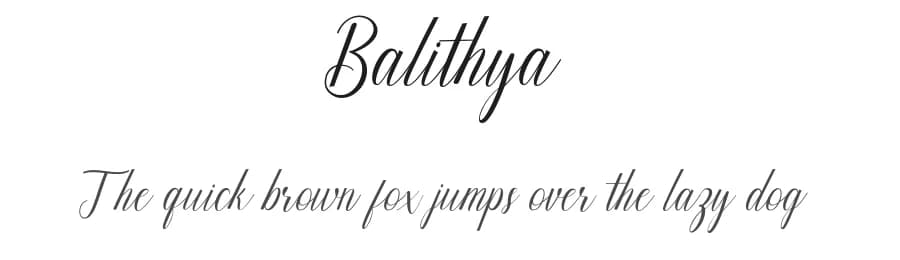 Balithya by josstype — Script Handwritten Font