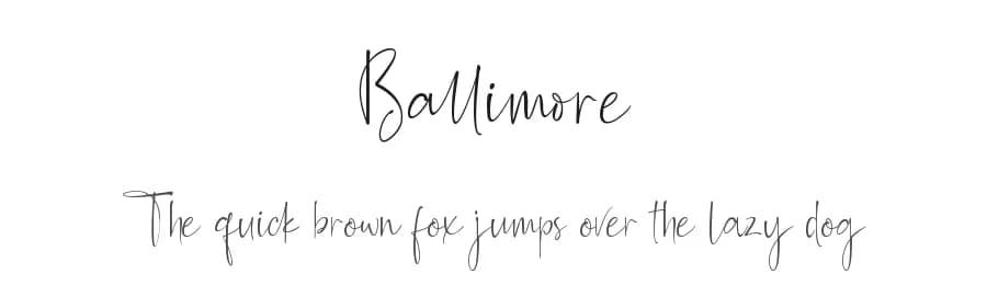 Ballimore by MJB Letters — Script Handwritten Font