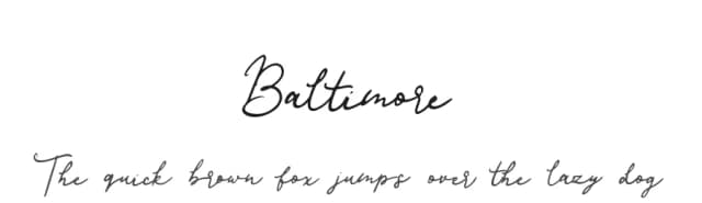 Baltimore by hustletter — Script Handwritten Font