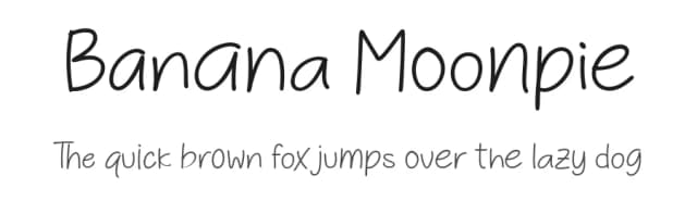 Banana Moonpie by Letterhanna Type Foundry — Script Handwritten Font