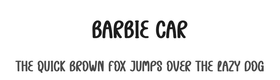 Barbie Car by Andi Moz — Script Handwritten Font