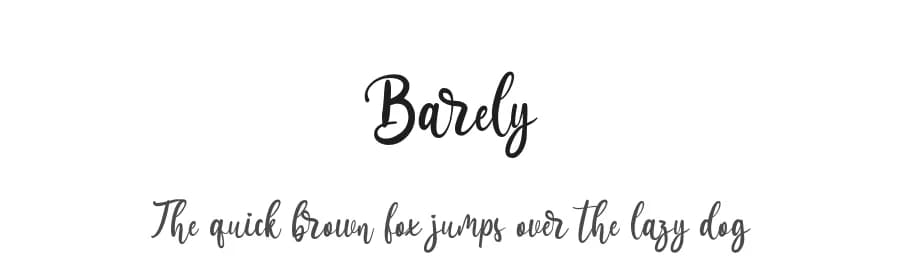 Barely by Hugefonts — Script Handwritten Font