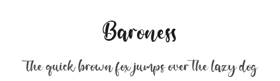 Baroness by Kong Font — Script Handwritten Font