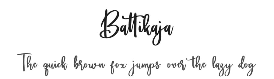 Battikaja by lyanatha — Script Handwritten Font