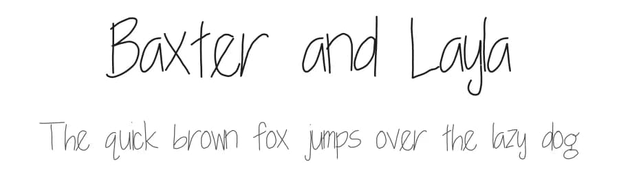 Baxter and Layla by Sabrina Schleiger — Script Handwritten Font